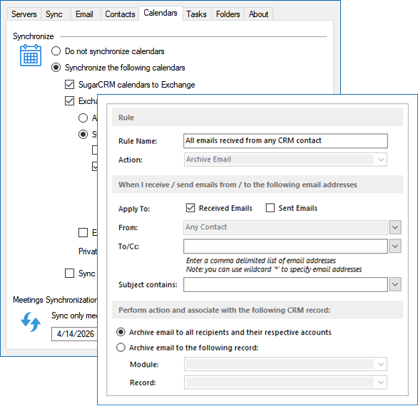 Implicit Exchange Connector admin configuration console